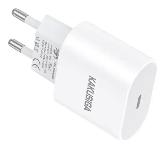 Kakusiga Φορτιστής Χωρίς Καλώδιο με Θύρα USB-C 20W Λευκός (KSC-1223)