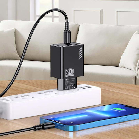Kakusiga Φορτιστής Χωρίς Καλώδιο με Θύρα USB-C 30W Λευκός (KSC-1241)