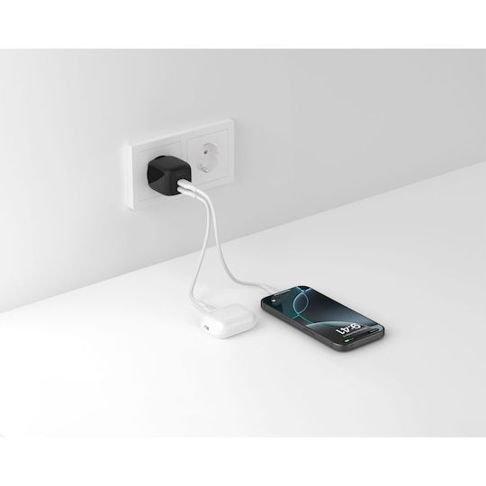 Belkin Charger Without Cable GaN with 2 USB-C Ports 50W Power Delivery Blacks (BoostCharge Pro)