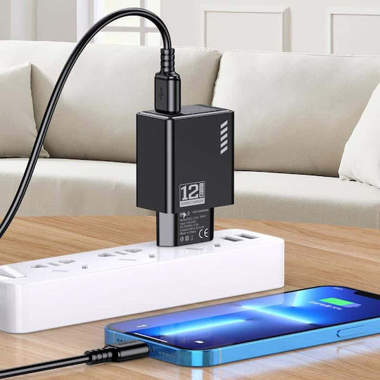 Kakusiga Ladegerät ohne Kabel mit USB-A Anschluss 12W Weißs (KSC-1235)