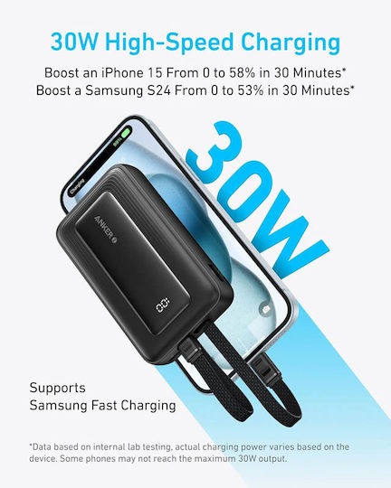 Anker Zolo Power Bank 10000mAh 30W с USB-C порт Черен