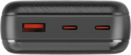Energizer Power Bank 20000mAh 22.5W mit USB-A Ausgangsanschlüsse und 2 USB-C Ausgangsanschlüsse Schwarz