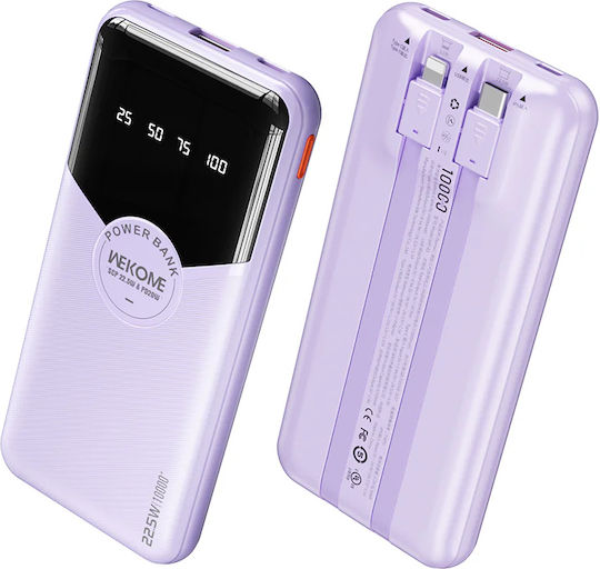 WK WP-59 Power Bank 20000mAh 22.5W με Θύρα USB-A και Θύρα USB-C Μωβ