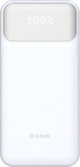 D-Link DPP-201 Power Bank 20000mAh 18W με Θύρα USB-A και Θύρα USB-C Λευκό
