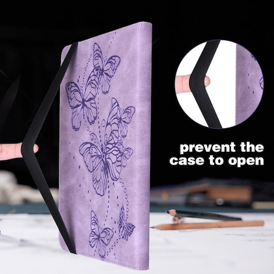 Flip Cover Purple Butterflies (Galaxy Tab A7 Lite)