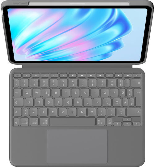 Logitech Combo Touch Flip Cover with Keyboard in German Oxford Gray for iPad Air 11" 2024/2025/2026