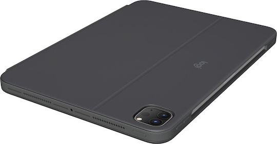 Logitech Combo Touch Flip Cover με Πληκτρολόγιο στα Γερμανικά Γκρι (iPad Pro 2024 11")