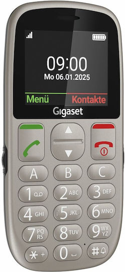 Gigaset GL395 Dual SIM Κινητό με Μεγάλα Κουμπιά Ασημί