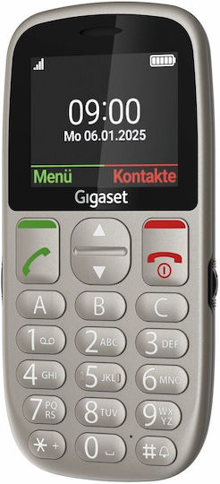 Gigaset GL395 Dual SIM Κινητό με Μεγάλα Κουμπιά Ασημί