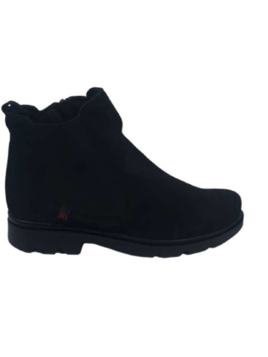 Leather Women's Ankle Boots Black