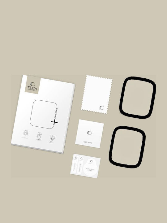Tech-Protect Flex+ Full Face Tempered Glass for the Apple Watch 4 / 5 / 6 / SE 1 / 2 / 3 (44mm) 2pcs