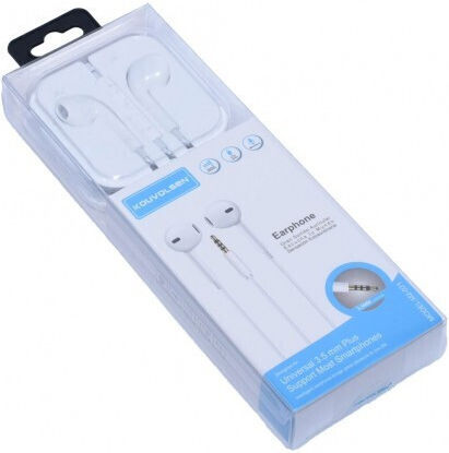 3,5 Mm In-ear Handsfree Ακουστικά με Βύσμα 3.5mm Λευκό