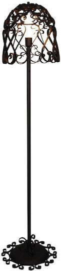 Home Lighting HL-3586-1 F Vintage Floor Lamp Height 180xBase 42cm with E27 Lamp Holder Rusty Brown