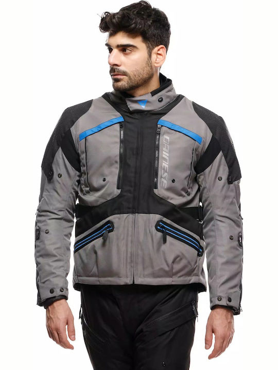 Dainese Gullfoss Мъжко Мотоциклетно яке Водоустойчив Gargoyle/Black/Blue