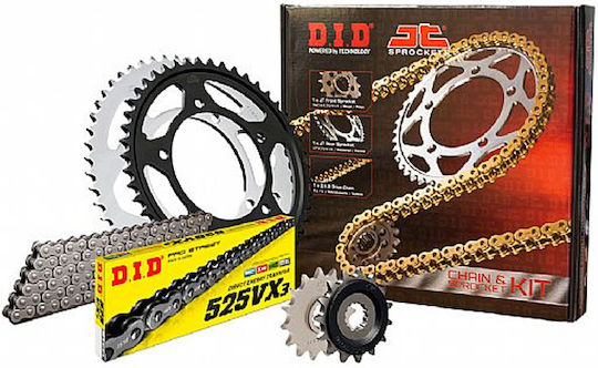 DID Chain & Sprocket Kit (15-43-525VX) for Honda CB 400SF 1992-1998