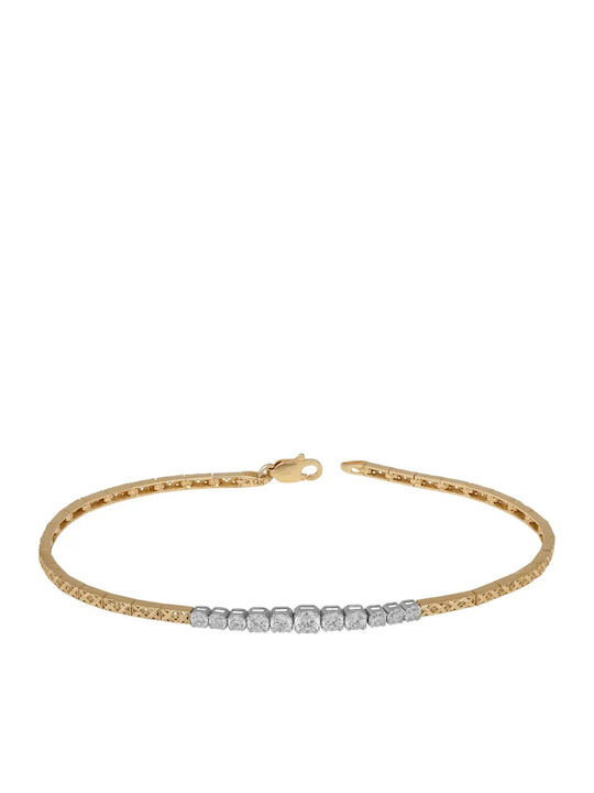Set with Necklace & Bracelet from Gold 14K with Stones
