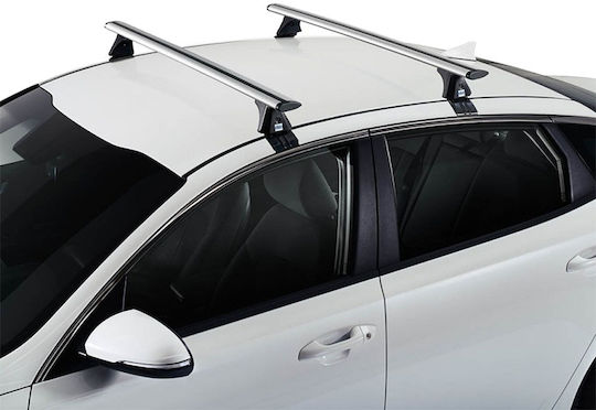 Auto Gs Μπάρες Οροφής Αλουμινίου (Σετ με πόδια) Ασημί