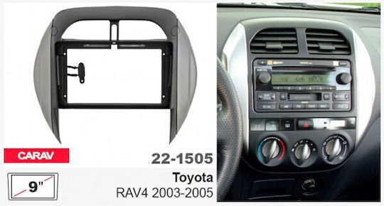 CARAV Industries Inc. 2 Din DIN Fascia Panel Compatible with 9 Inch Screen for Toyota RAV 4 2000 2005