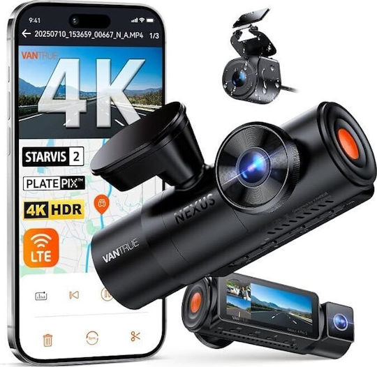 Vantrue Κάμερα DVR Αυτοκινήτου Wi-Fi, GPS