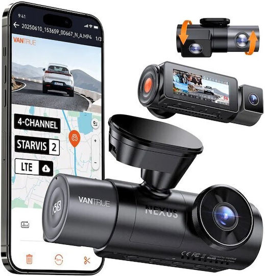 Vantrue Κάμερα DVR Αυτοκινήτου Wi-Fi, GPS