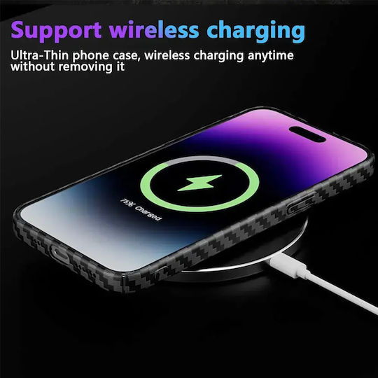 Калъф Galful iPhone 15 Pro 14555-27 8865-40 6.1" Ултра Тънък Матиран Капак Черен