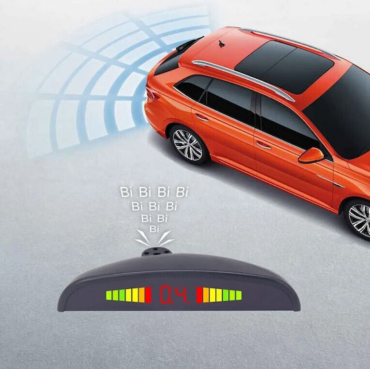 VenCore Car Parking System with Screen and 4 Sensors in Black Color