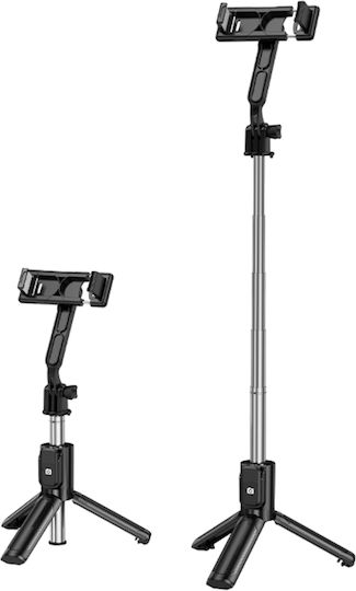 Borofone Selfie Stick By14 Graceful Bluetooth Tripod Remote Control Black