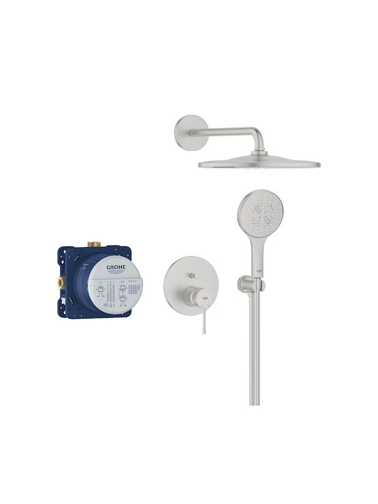 Grohe για Ντουζιέρα 2 Εξόδων Ασημί 4005176791796