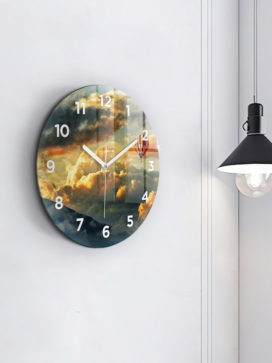 Tulup Kinder Wanduhr Glas