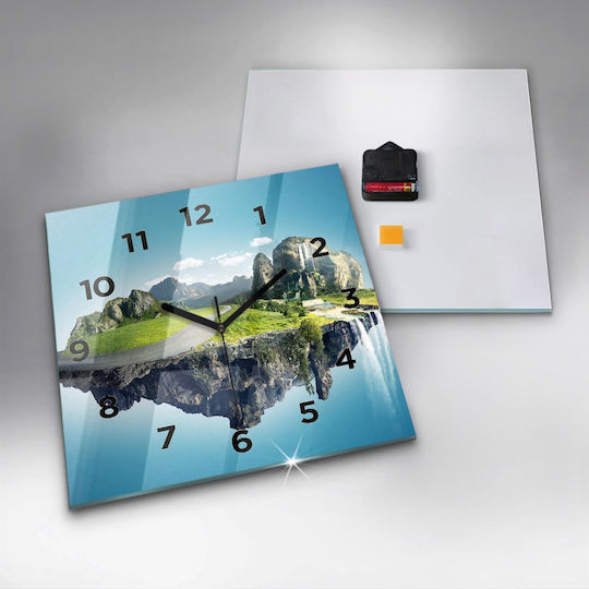 Tulup Kinder Wanduhr Glas 30x30cm