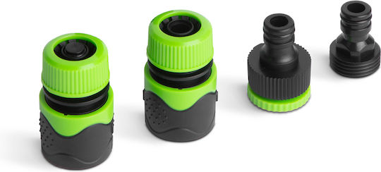Watering Gun Set 8 Spray Types 1/2" Rubberized 5 Pieces