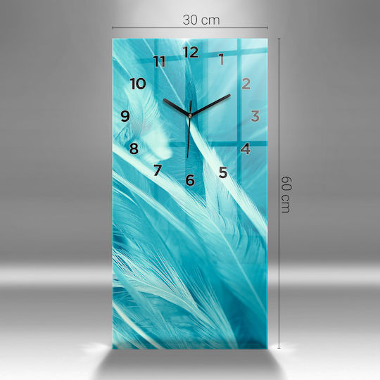 Tulup Kids Wall Clock Underwater Cave Glass 30x60cm