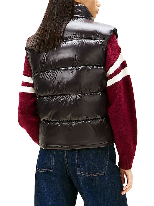 Tommy Hilfiger Essential Αμάνικο Μπουφάν Puffer Μαύρο