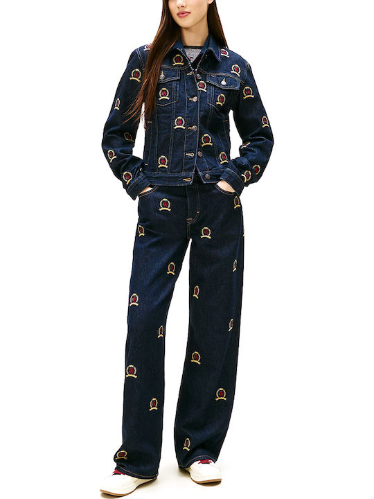 Women's Long Jean Jacket for Spring or Autumn Blue