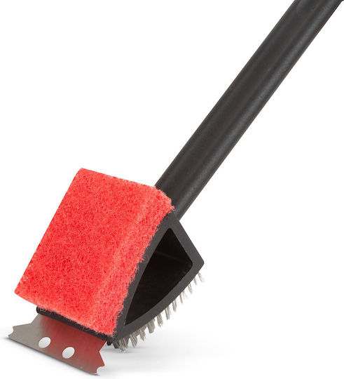 Brush Sponge Plastic Handle Grill