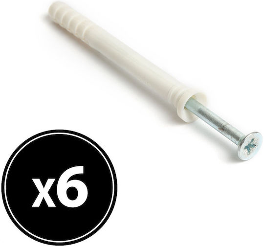 Handy Dopuri De Perete Cu Şurub 8 X 80 Mm Pachet 6 Bucăți