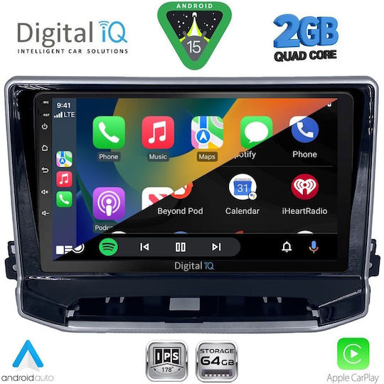 Digital IQ Car Audio System for Jeep Compass 2022 (Bluetooth/USB/WiFi/GPS/Apple-Carplay/Android-Auto) with Touch Screen 10"