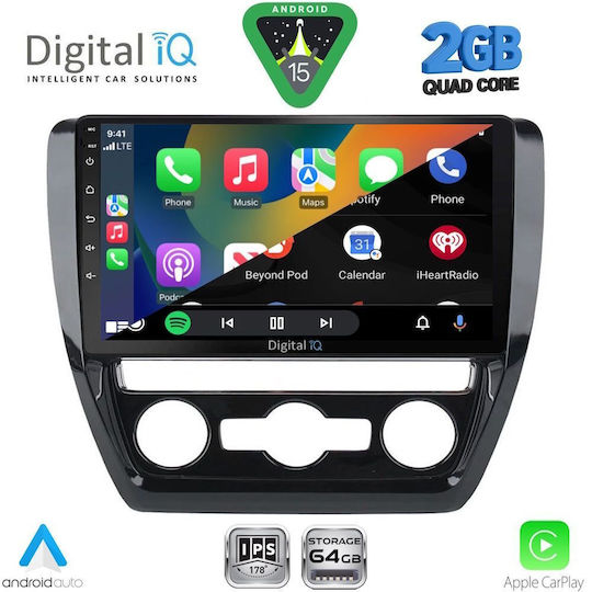 Digital IQ Car Audio System for Volkswagen Jetta 2010-2016 (Bluetooth/USB/WiFi/GPS/Apple-Carplay/Android-Auto) with Touch Screen 10"