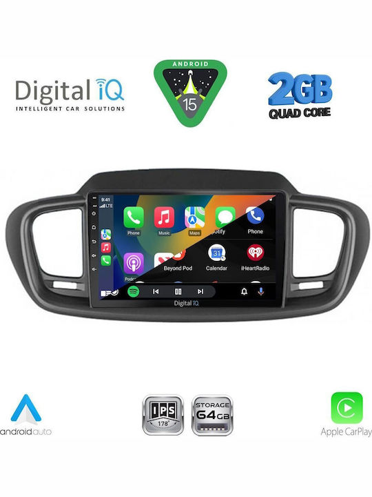 Digital IQ Car Audio System for Kia Sorento 2014-2020 (Bluetooth/USB/WiFi/GPS/Apple-Carplay/Android-Auto) with Touch Screen 10"