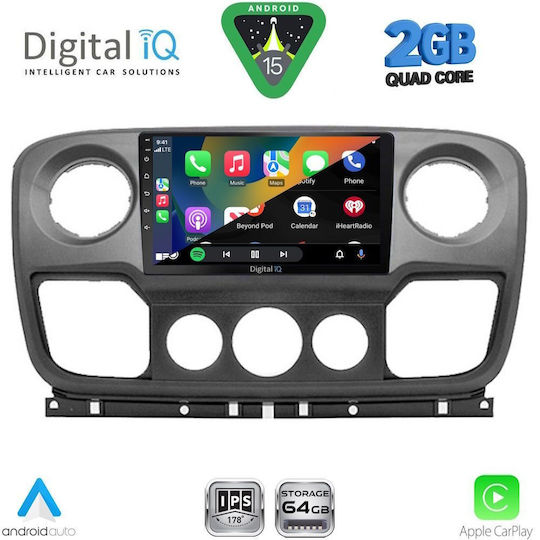 Digital IQ Автомобилна Аудио Система (Блутут/USB/WiFi/GPS/Apple-Carplay/Android-Auto) с Тъчскрийн 10"