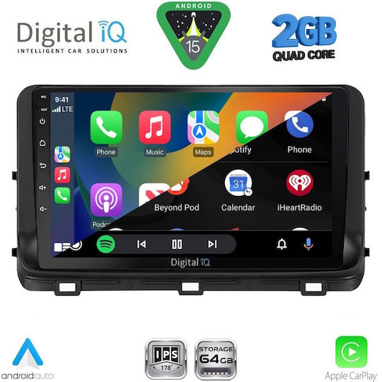 Digital IQ Car Audio System for Kia Ceed / XCeed 2018-2022 (Bluetooth/USB/WiFi/GPS/Apple-Carplay/Android-Auto) with Touch Screen 10"