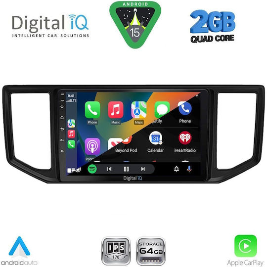 Digital IQ Car Audio System for Volkswagen Crafter 2017 (Bluetooth/USB/WiFi/GPS/Apple-Carplay/Android-Auto) with Touch Screen 10"