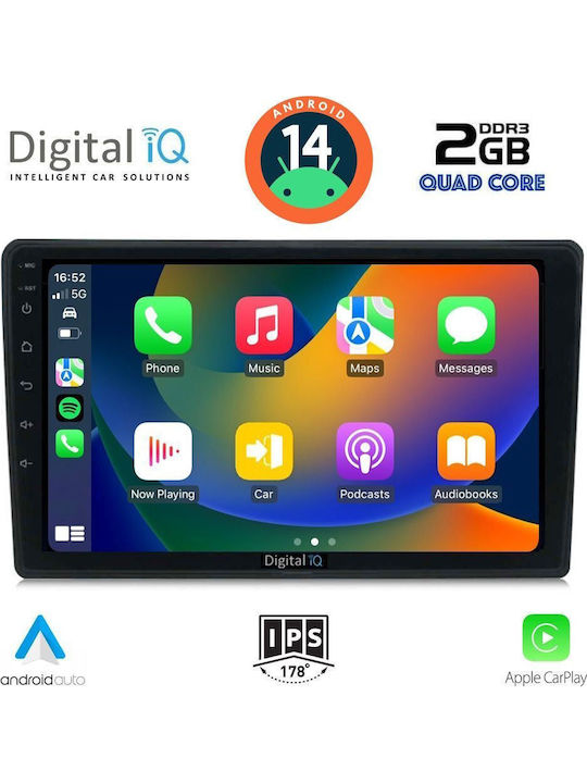 Digital IQ Car Audio System for Citroen C4 / DS4 2018 (Bluetooth/USB/WiFi/GPS/Apple-Carplay/Android-Auto) with Touch Screen 10"