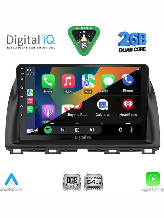 Digital IQ Car Audio System for Mazda CX-5 2013-2017 (Bluetooth/USB/WiFi/GPS/Apple-Carplay/Android-Auto) with Touch Screen 10"
