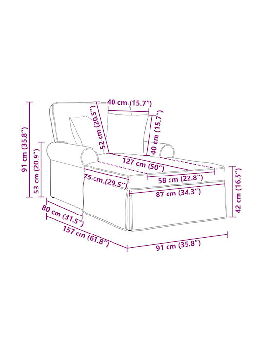 Armchair Pink 91x157x91cm