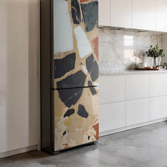 Magnetică Husă Pentru Frigider Decorativă Prim-Plan Mozaic De Piatră 60x250 Cm
