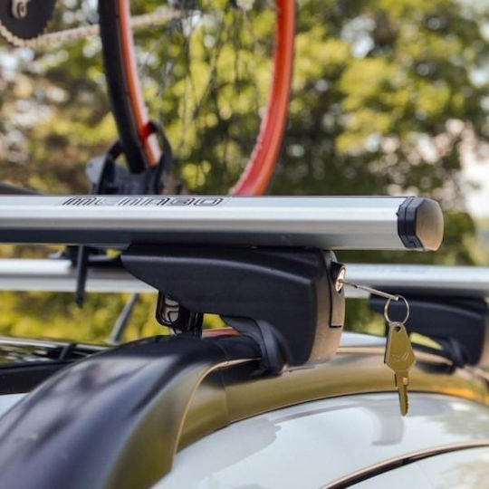 Menabo Aluminum Roof Bars Lince XL 135cm for Kia Ceed 5D 2018> for Cars with Factory Roof Bars Set with Roof Rack Legs Silver