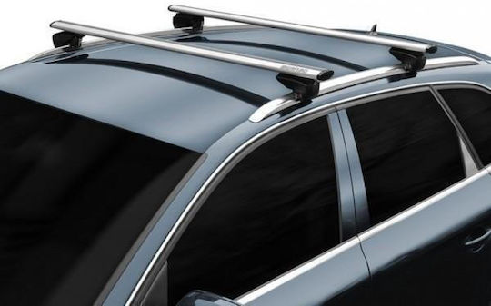 Menabo Aluminum Roof Bars Lince XL 135cm for Audi A6 5D 2015>2018 for Cars with Factory Roof Bars Set with Roof Rack Legs Silver