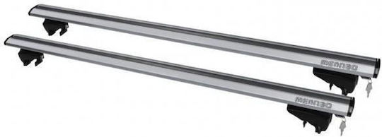 Menabo Aluminum Roof Bars Lince XL 135cm for Audi A6 Allroad 5D 2014-2018 for Cars with Factory Roof Bars Set with Roof Rack Legs Silver