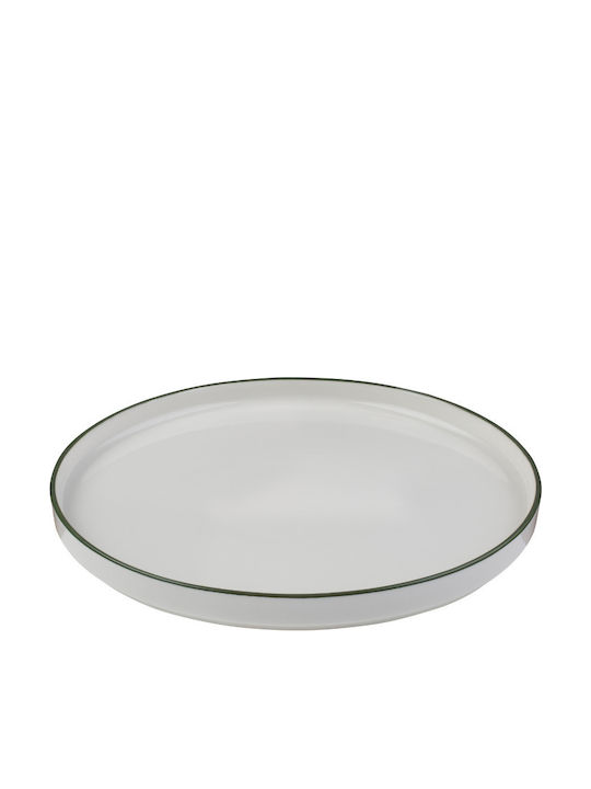 Fine Plate Shallow made of Porcelain Green 25.5cm 6pcs